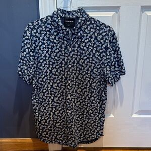 Bonobos Dark Blue Floral Casual Shirt